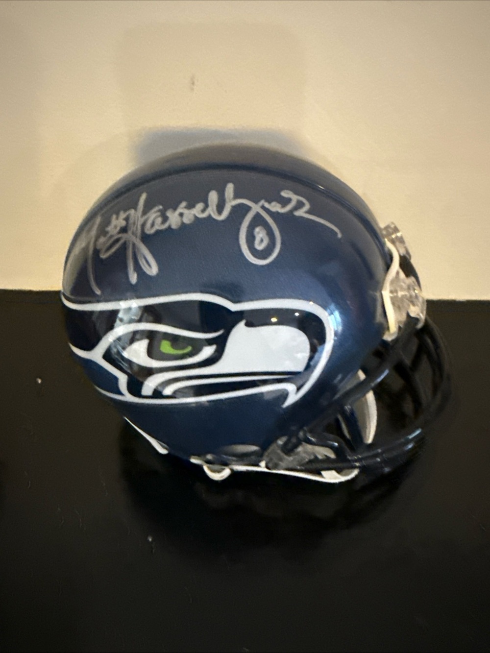 Seattle Seahawks Mini Helmet - Navy with White Logo